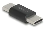 DeLock USB-C Gender Changer čierna / Adaptér / USB 3.2 Gen 2 (10 Gbps) / 2x USB-C samec (60035)