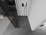 MEXEN/S - Kioto Sprchová zástena WALK-IN 125 x 30, transparent, čierna 800-125-212-70-00-030