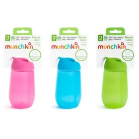 Munchkin Simple Clean fľaštička so slamkou, 296ml, 12+, viac farieb (90059)