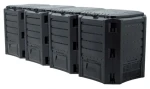 Prosperplast Kompostér MODULE COMPOGREEN - čierna / Objem 1600 L / Rozmery 261x72 cm / Výška 82.6 cm / Plast (IKSM1600C)