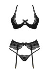 Dámsky erotický set Rose set black - BEAUTY NIGHT FASHION černá L/XL
