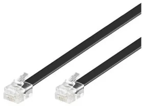 MicroConnect Modulárny kábel RJ12 2m čierna (MPK102S)