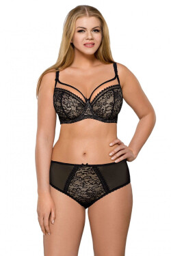 Dámska podprsenka 1396 Crystal black plus - AVA černá 90/H
