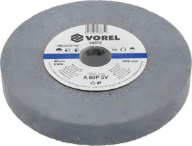 Vorel Brúsny kotúč 200x32x32 mm jemný / Brúsny kotúč / Zrnitosť jemná / Max. 3850 ot./min (TO-08875)