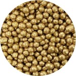 Cukrovo–ryžové perly zlaté 5 mm 1 kg - I LOVE CAKES - I LOVE CAKES