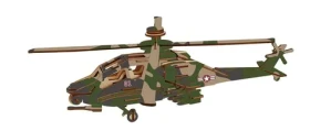 Woodcraft Drevené 3D puzzle Bojový vrtuľník Apache