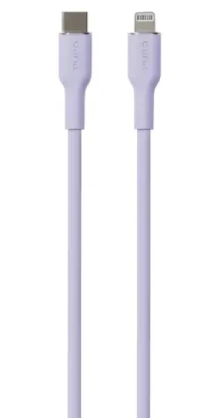 Puro Soft Lavender / Dátový kábel / USB-C - Lightning MFi / 12 W / 1,5 m (PUCAPLTUSBCICONLVD)