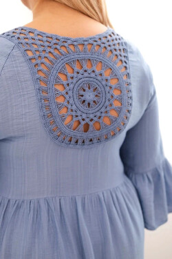 Dámske šaty z viskózy v nadmernej veľkosti so zdobením Azura Denim UNI