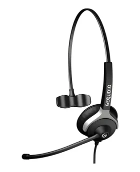 GEQUDIO Headset 1-Ohr čierna / Headset / Mono / USB / Redukcia hluku (WA9007)