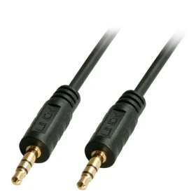 Lindy černá / Audio kabel / Jack 3,5 mm - Jack 3,5 mm / pozlacené konektory / 3 m (35643)