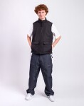 Taion Non Down Military Reversible Boa Hi Neck Vest BLACK×BLACK S