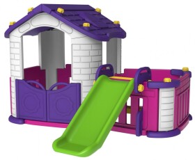 Mamido Detský záhradný domček so šmýkačkou fialový