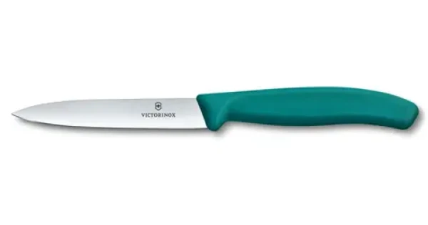 VICTORINOX Swiss Classic Kuchynský nôž 10 cm zelená / rovné ostrie (6.7704.C1)
