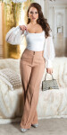 Sexy Koucla Highwaist Wide Leg Pants white L