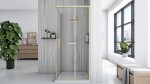 REA - Sprchovací kút City 80x80 Gold Brush Bez sprchovej vaničky REA-K6444