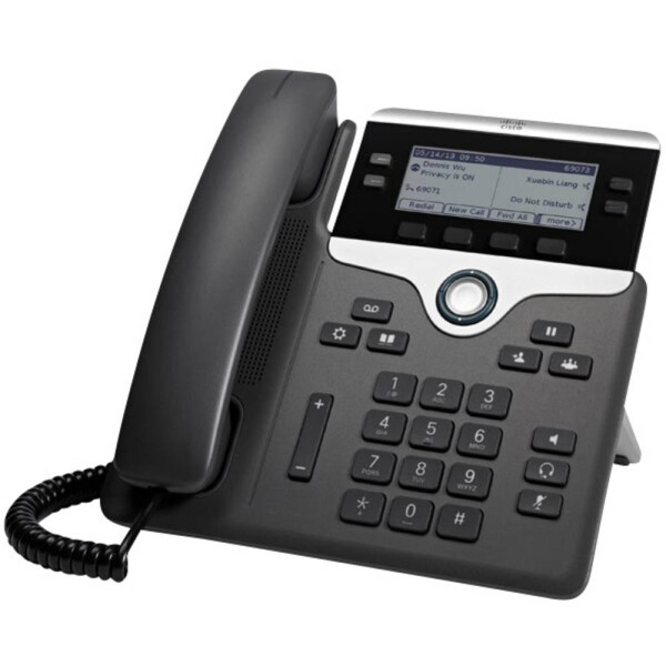 Cisco UC Phone 7841 systémový telefón, VoIP LCD displej čierna, strieborná; CP-7841-K9=