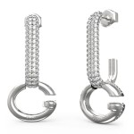 Guess Módne oceľové visiace náušnice Oh My G JUBE04520JWRHT/U
