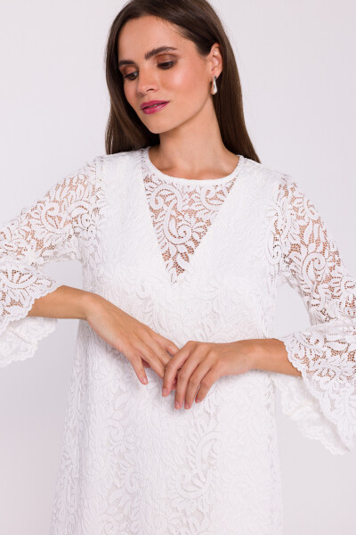 Dámske šaty S380 cream - Stylove XXL