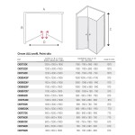 Mereo Sprchovací kút, Lima, obdĺžnik, dvojkrídlový, lietací, 90x80 cm, chróm ALU, sklo Point CK87562K