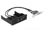 DeLock Predný panel 2 x USB 3.0 + karta PCI Express 2 x USB 3.0 čierna (61893)