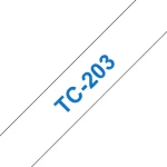 Brother TC-203 / Páska pre tlačiareň štítkov / 12 mm / 7,7 m / modrá tlač na bielom podklade / laminovaná (TC203)