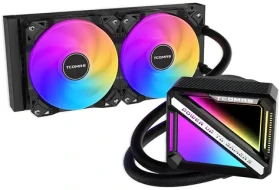 Tcomas LE200 240 BK / AIO vodný chladič CPU / 3x 120 mm / ARGB / Intel 1700, 1851 / AMD AM4, AM5 (LE200N2BK24DEU)