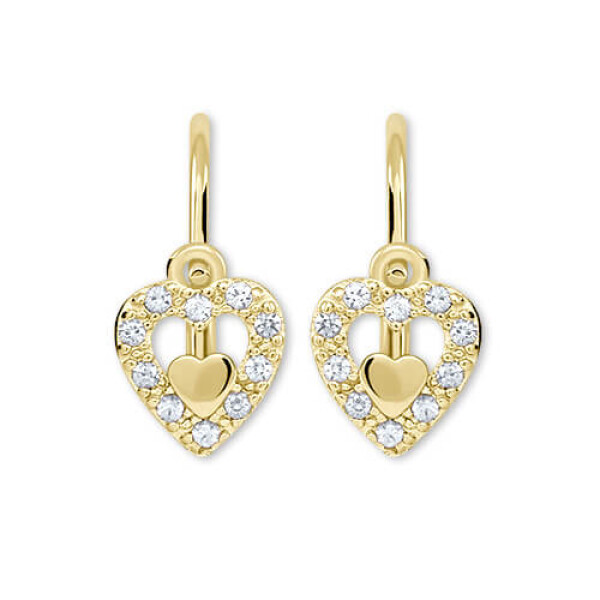 Soliter Dievčenské srdiečkové náušnice zo zlata 239 001 00779