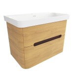 Kúpeľňová skrinka s umývadlom SAT Fusion 77,5x53x45 cm dub medový mat SATFUSION280DMMW SATFUSION280DMMW