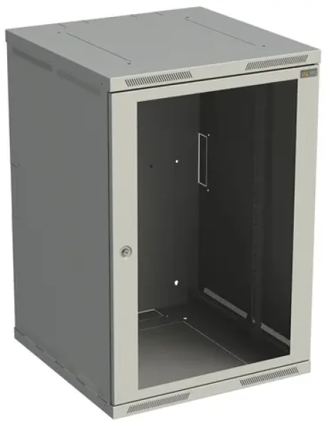 Solarix SENSA-18U-66-11-G sivá / Nástenný rozvádzač / 600 mm / 18U / dvere sklo / RAL 7035 (83000289)