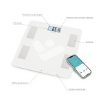 TrueLife FitScale W4 BT biela / múdra osobná váha / Bluetooth / do 180 kg / iOS amp; Android (TLFSW4BT)