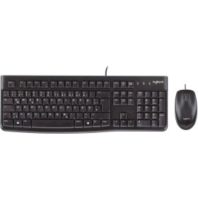 Logitech MK120 USB Sada klávesnica a myše odolné voči striekajúcej vode US anglická, QWERTY čierna; 920-002563