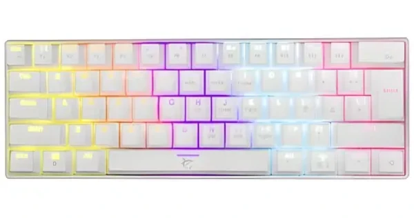 White Shark SHINOBI 2 biela / Herná mechanická klávesnica / US layout / červené spínače / USB (SHINOBI-2-W-US-RED)