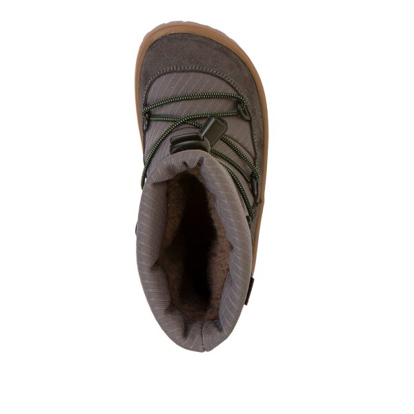 Chlapčenské zimné barefoot topánky TEX TRACK WOOL Gray G3160251-1 - 32