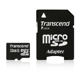 Transcend Micro SDHC karta 32GB Class 10 + adaptér (TS32GUSDHC10)