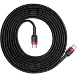 Baseus CATKLF-G91 Cafule Series čierna / kábel USB-C / PD2.0 60W / Flash / 1m (CATKLF-G91)