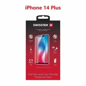 SWISSTEN FULL GLUE COLOR FRAME CASE FRIENDLY sklo pre Apple iPhone 14 PLUS čierna (54501824)