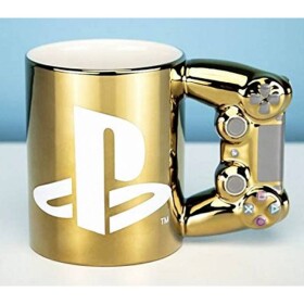 Paladone pohár TASSE PLAYSTATION CONTROLLER (GOLD); 617431 - CurePink Keramický hrnek Playstation Ovladač 500 ml