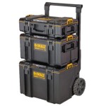 DeWalt DWST83402-1 / Sada 3ks stohovateľných kufrov ToughSystem 2.0 / 19.3+39+60 L / pojazdný systém / IP65 (DWST83402-1)