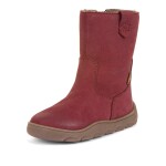 Dievčenské zimné barefoot topánky ZERU TEX BOOT Bordeaux, Froddo, G3160242-4, červená - 25
