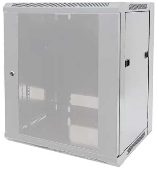 Intellinet Nástenný rozvádzač 9U 570x450 mm sivý / Rozvádzač / Flatpack / Nosnosť 60 kg / 19" (711784)