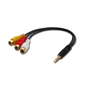 Lindy adaptér 3,5 mm jack na 3x RCA čierna / Adaptér / Video a audio / 0,25 m (35539)