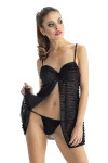 Babydoll & tangá SL020 black - Roxie Luve S/M