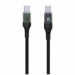 FIXED Kábel s displejom USB-C/USB-C PD 1.2m USB 2.0 100W čierny (FIXDD-CC12-BK)