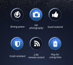 Mamido Mamido RC Závodné auto na diaľkové ovládanie s WiFi kamerou žlté