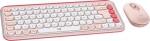 Logitech Logitech POP Icon Combo klawiatura Dołączona myszka univerzálny Bluetooth QWERTY Hiszpański Ružový, Biely