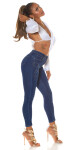 Sexy Dark Denim Push-Up Jeans with glitter details denimblue 44