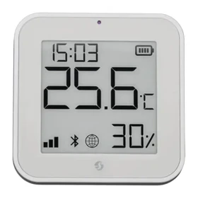 Shelly Blu HT Display ZB biela / Senzor teploty a vlhkosti / ZigBee 3.0 / Bluetooth 5.0 (BLUHTDZBW)
