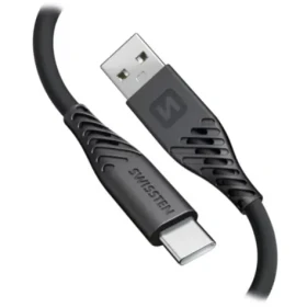 Swissten SOFT SILICONE dátový kábel USB - USB-C 0.4m čierna (71506519)
