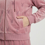 Mikina Playboy x FTSHP Girls Velvet Hoodie Pink S