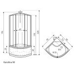 KERRA - Kabína s hydromasážou Karolina 90 WH (biela) 5907548112576